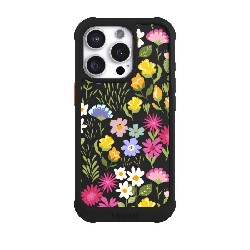 iPhone 16 Pro NIVOmax Summer Flowers Pattern Transparent