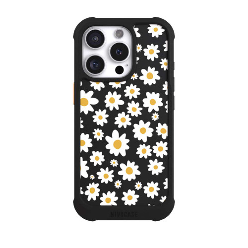 Apple iPhone 16 Pro NIVOmax Daisy Flower Seamless Pattern Transparent