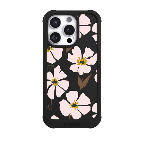 Apple iPhone 16 Pro NIVOmax Simple Pastell Flowers Rose Transparent