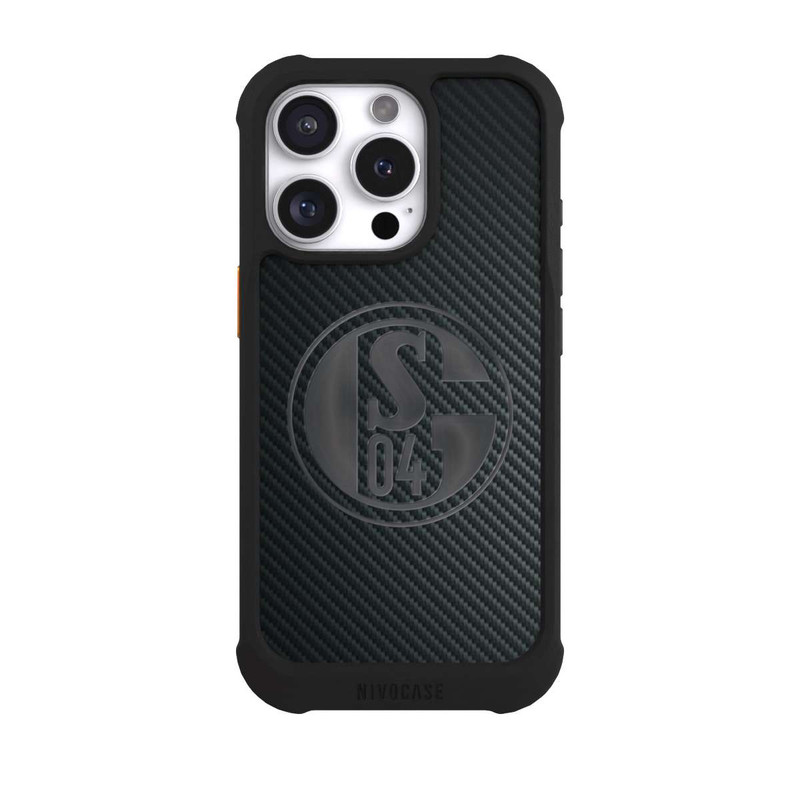 iPhone 16 Pro NIVOmax Schalke 04 Carbon Look