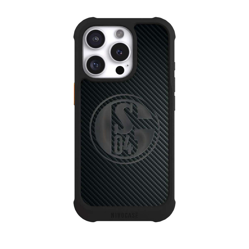 iPhone 16 Pro NIVOmax Schalke 04 Carbon Look