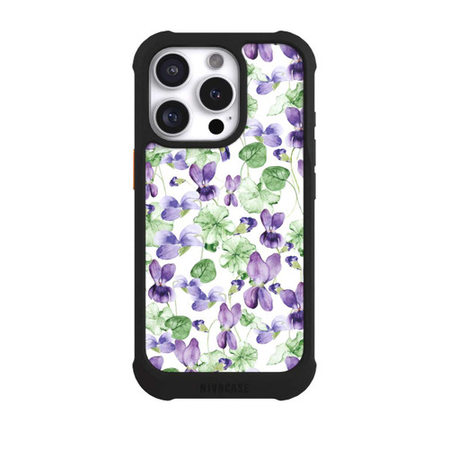 Apple iPhone 16 Pro NIVOmax Purple Wildflowers Pattern Watercolor
