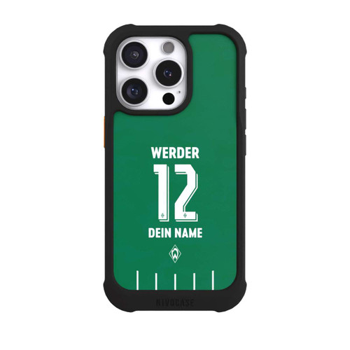Apple iPhone 16 Pro NIVOmax Werder Bremen Trikot Personalisierbar 25-26