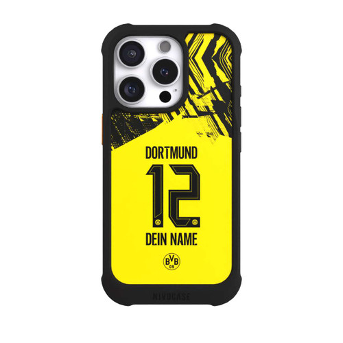 Apple iPhone 16 Pro NIVOmax BVB Trikot Personalisierbar 25-26