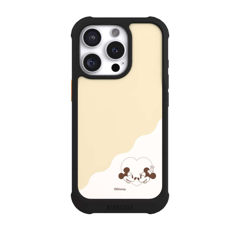 iPhone 16 Pro NIVOmax Mickey and Minnie Love Heart Beige