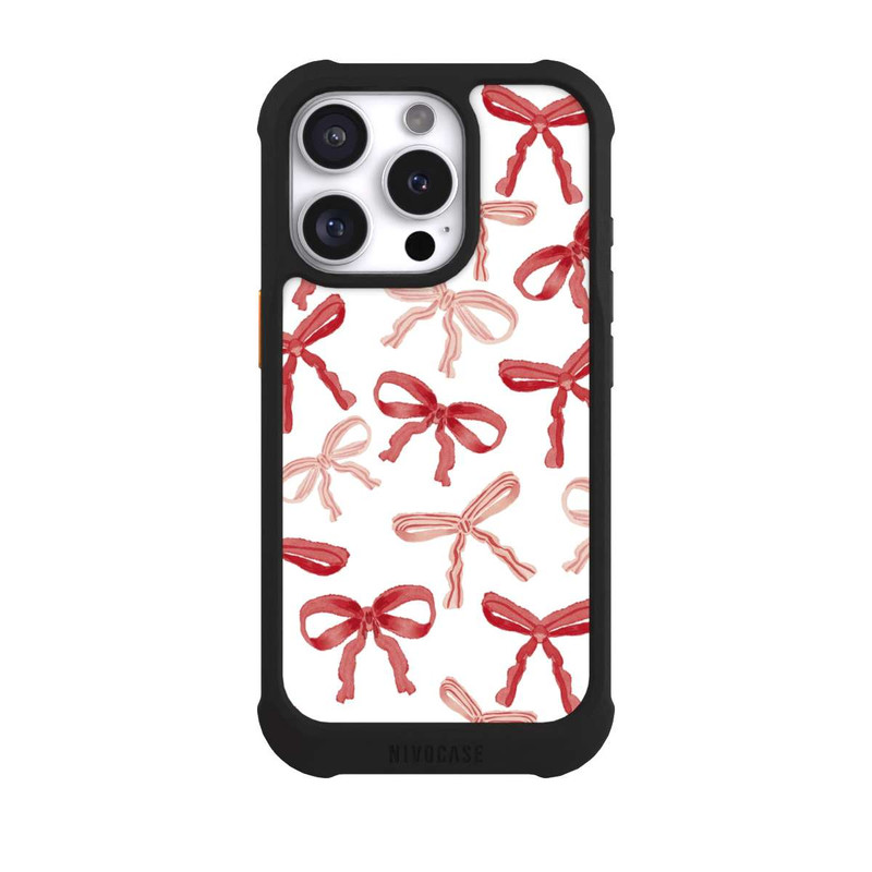 iPhone 16 Pro NIVOmax Red Bows Pattern