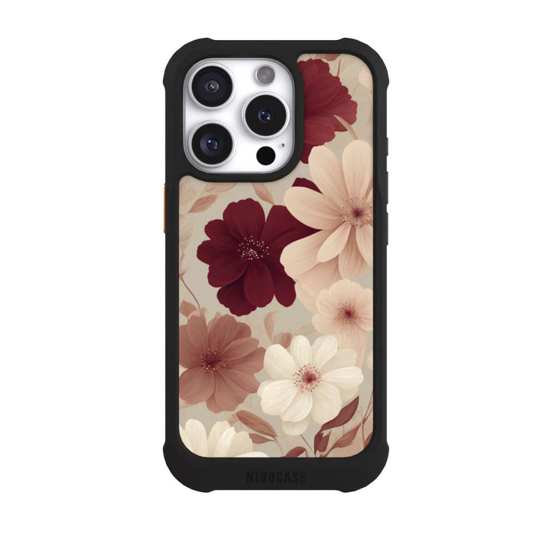 iPhone 16 Pro NIVOmax Romantic Flowers Beige with AI