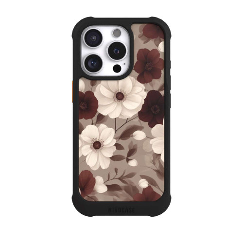 Apple iPhone 16 Pro NIVOmax Negative Flower Bordeaux White with AI