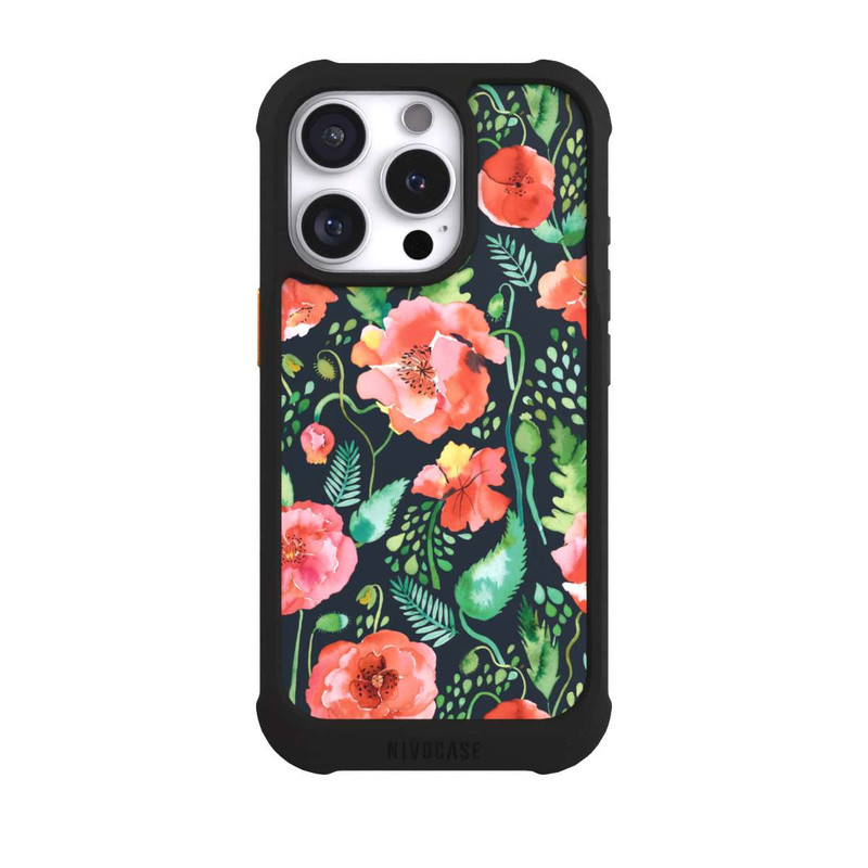 iPhone 16 Pro NIVOmax Poppies Dark Wilderness