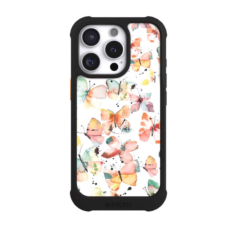 iPhone 16 Pro NIVOmax Sanfte Schmetterlinge Muster