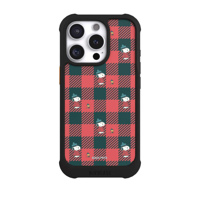 iPhone 16 Pro NIVOmax Peanuts Rot Schottenmuster