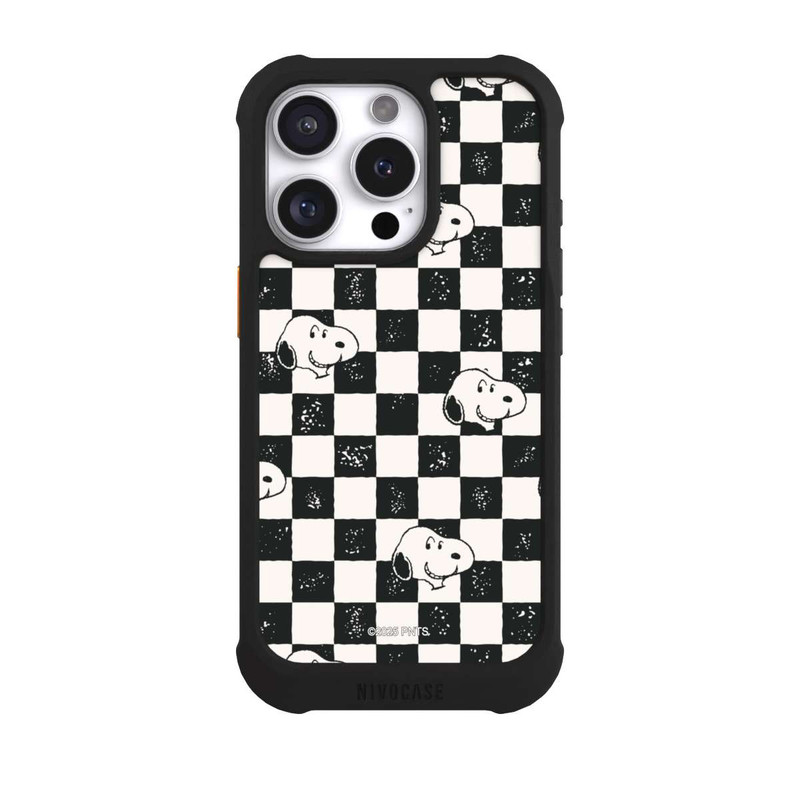 iPhone 16 Pro NIVOmax Snoopy Heads Checked Pattern