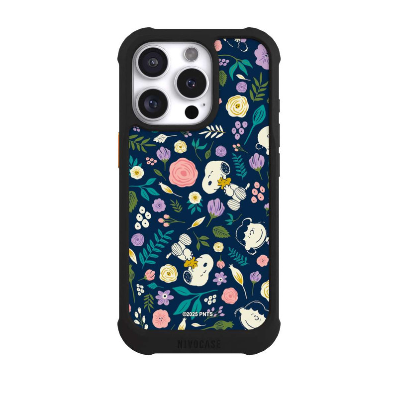 iPhone 16 Pro NIVOmax Peanuts Dark Flower Pattern