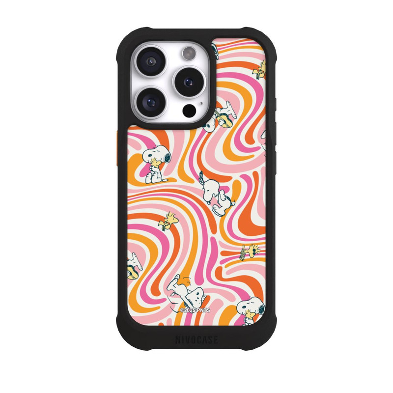 iPhone 16 Pro NIVOmax Peanuts Hippie Pattern Orange