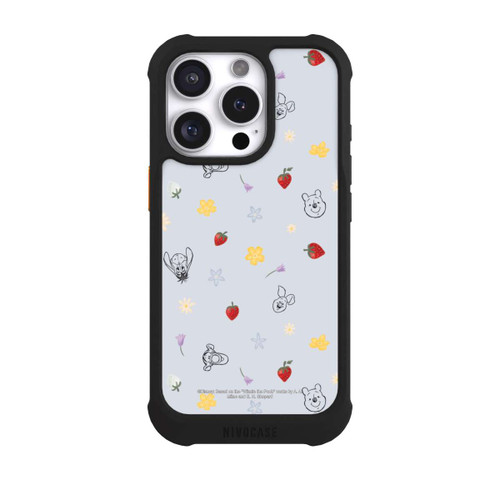 Apple iPhone 16 Pro NIVOmax Winnie the Pooh and Friends Strawberry Pattern Blue