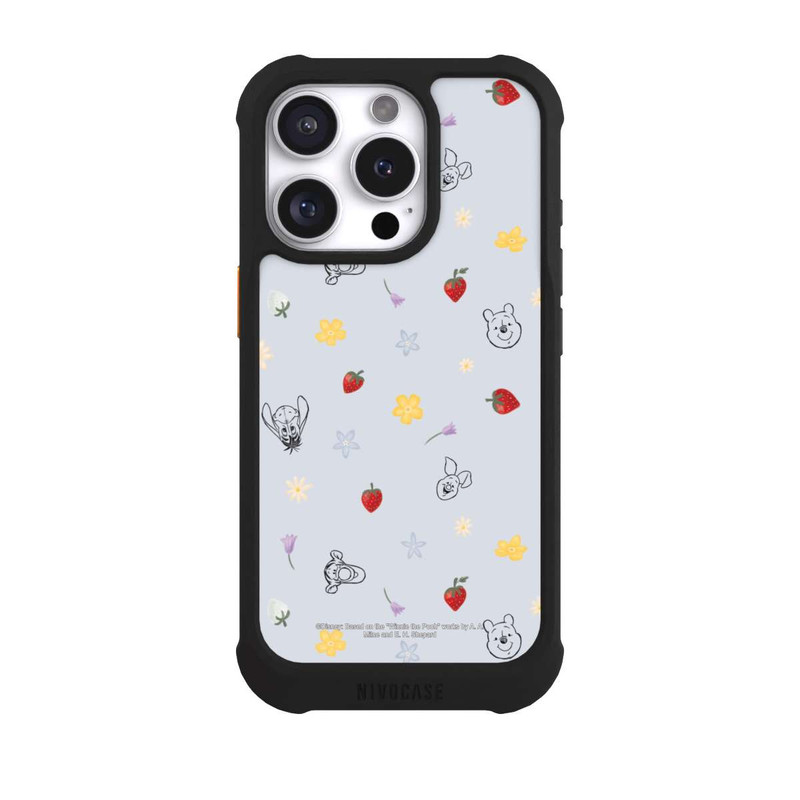 iPhone 16 Pro NIVOmax Winnie the Pooh and Friends Strawberry Pattern Blue
