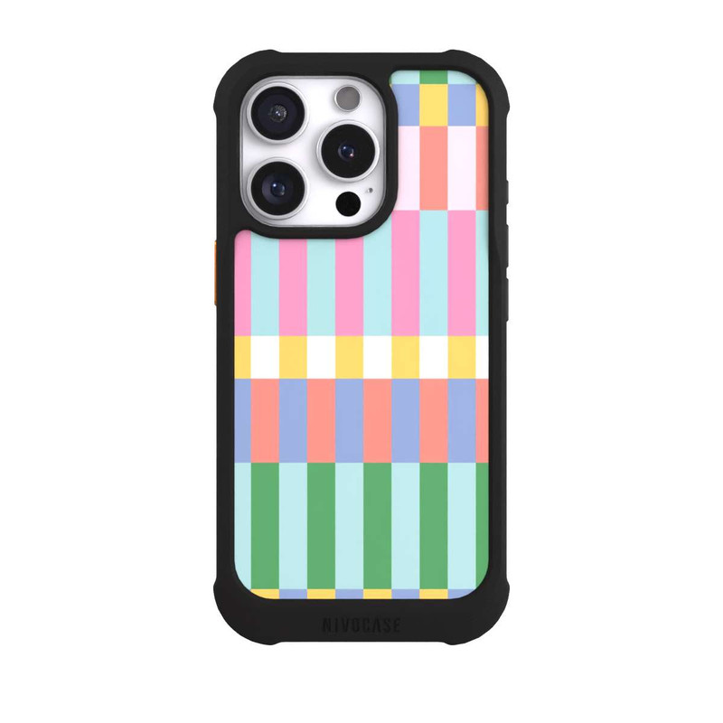 iPhone 16 Pro NIVOmax Checked Theme Pastel
