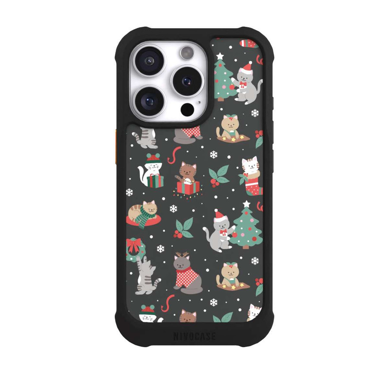 iPhone 16 Pro NIVOmax Weihnachtliche Kätzchen