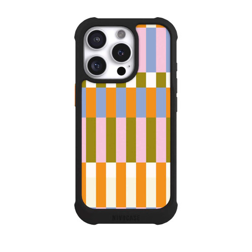 Apple iPhone 16 Pro NIVOmax Thème à Carreaux Colorés et Audacieux
