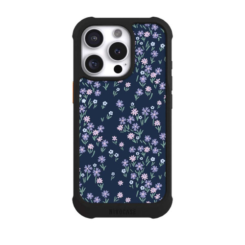 Apple iPhone 16 Pro NIVOmax Dark Blue Floral Theme