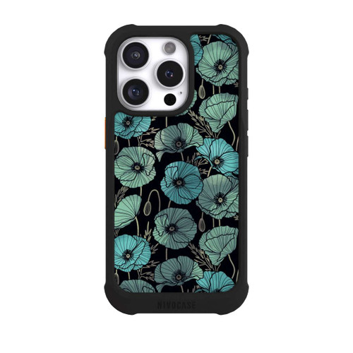 Apple iPhone 16 Pro NIVOmax Coquelicots d'Été Verts