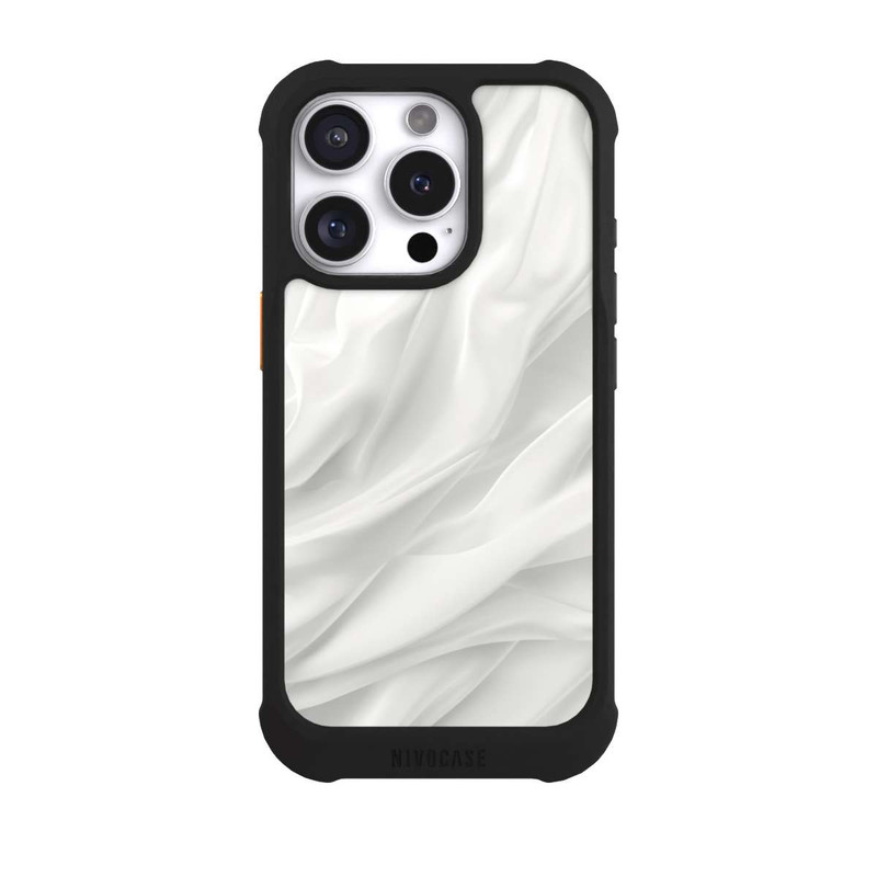 iPhone 16 Pro NIVOmax Texture Lisse Satinée Blanche avec IA