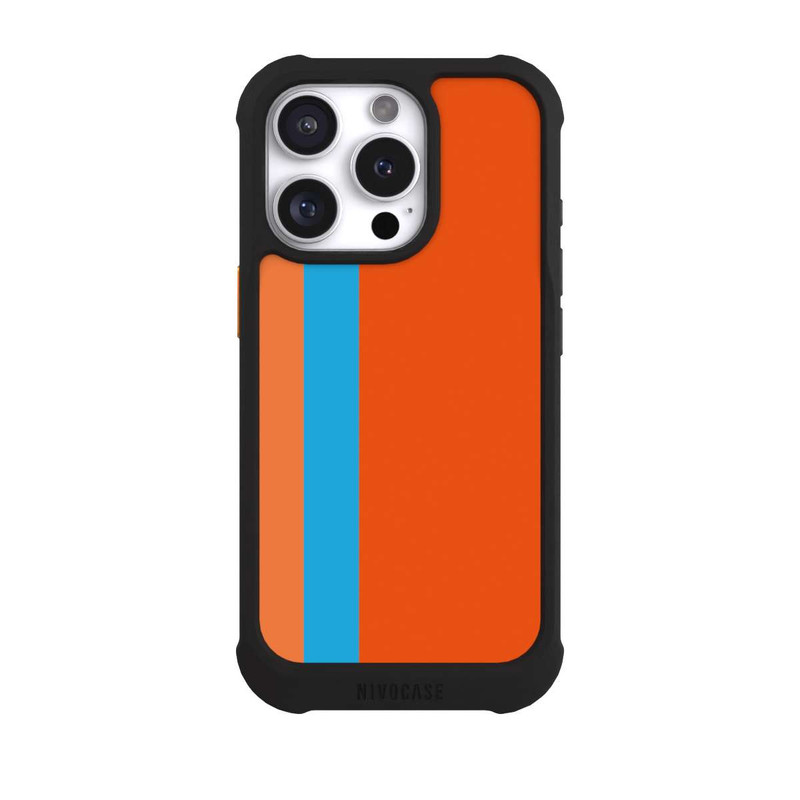 iPhone 16 Pro NIVOmax Rayures Orange Bleu