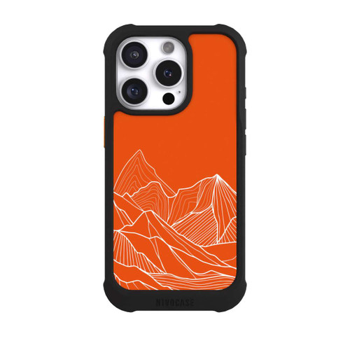 Apple iPhone 16 Pro NIVOmax Montain Contour Line Art Orange