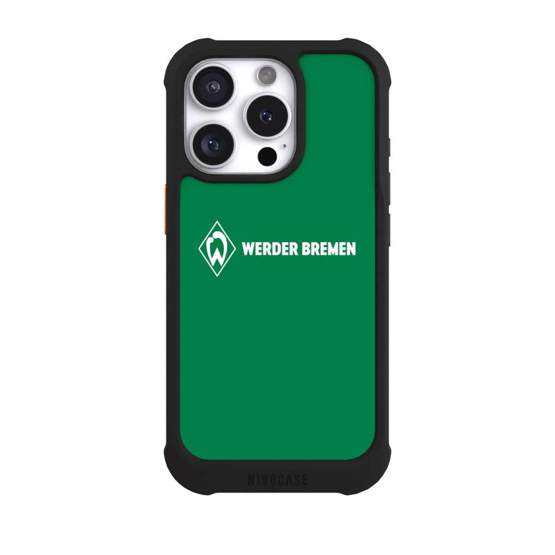 iPhone 16 Pro NIVOmax Werder Bremen Schriftzug Raute Grün