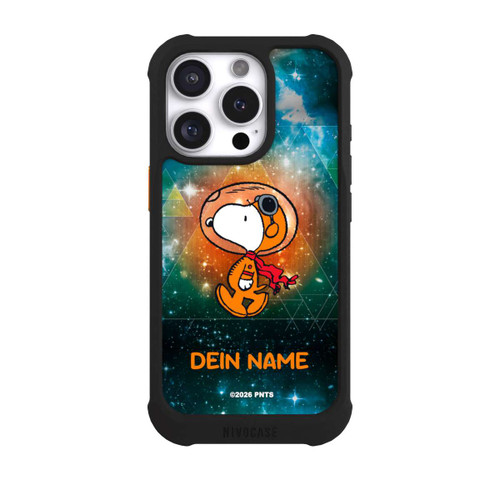 Apple iPhone 16 Pro NIVOmax Snoopy Weltraumreisender Personalisierbar