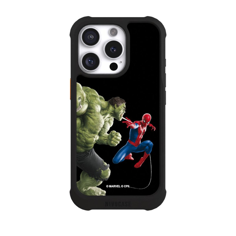 iPhone 16 Pro NIVOmax Spider-Man und Hulk