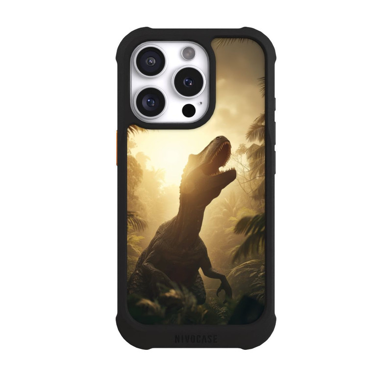 iPhone 16 Pro NIVOmax Dinosaurier im Urwald mit KI