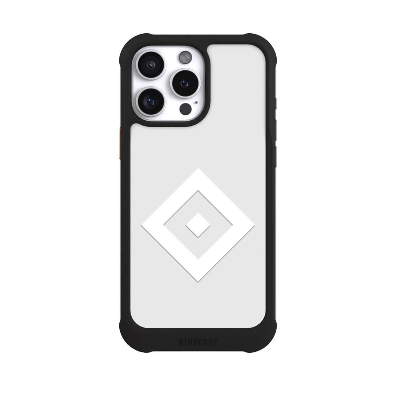 iPhone 16 Pro Max NIVOmax Rauten Logo auf HSV Grau