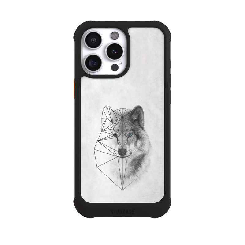 iPhone 16 Pro Max NIVOmax Polygonaler Wolf