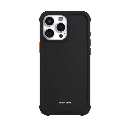 Apple iPhone 16 Pro Max NIVOmax Schwarzes Konoha-Muster Transparent