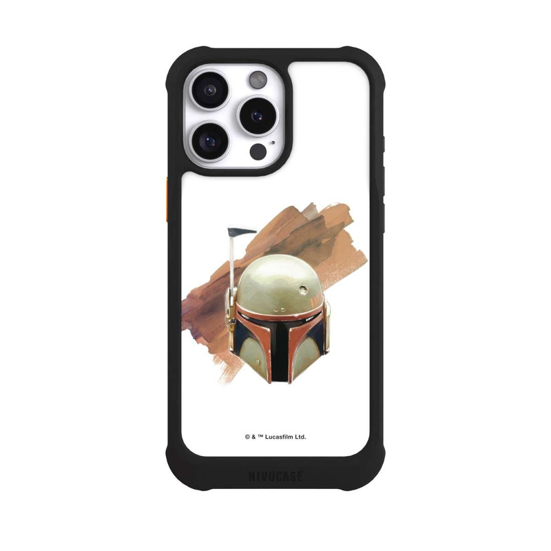 iPhone 16 Pro Max NIVOmax Casque Boba Fett Blanc