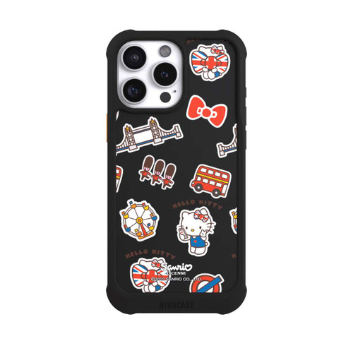 Apple iPhone 16 Pro Max NIVOmax Hello Kitty Londoner Abzeichen Transparent