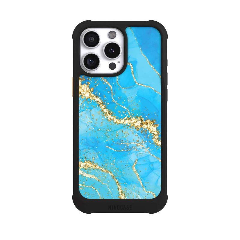 iPhone 16 Pro Max NIVOmax Turquoise Gold Wallpaper