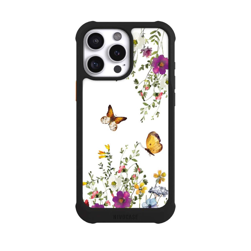 iPhone 16 Pro Max NIVOmax Papillons et fleurs colorées