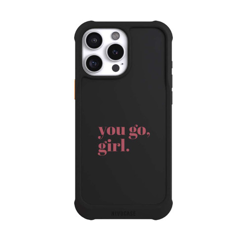 Apple iPhone 16 Pro Max NIVOmax You Go Girl Rosa Transparent