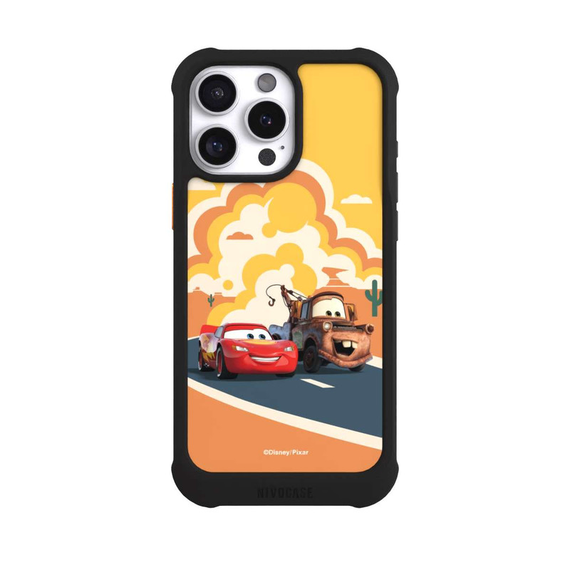 iPhone 16 Pro Max NIVOmax Disney Cars Lightning McQueen Und Hook on the Road