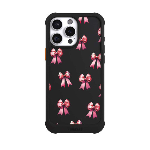 Apple iPhone 16 Pro Max NIVOmax Schleifen Muster Aquarell Pink