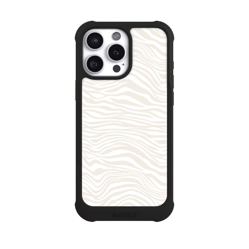 iPhone 16 Pro Max NIVOmax Motif Zèbre Marron