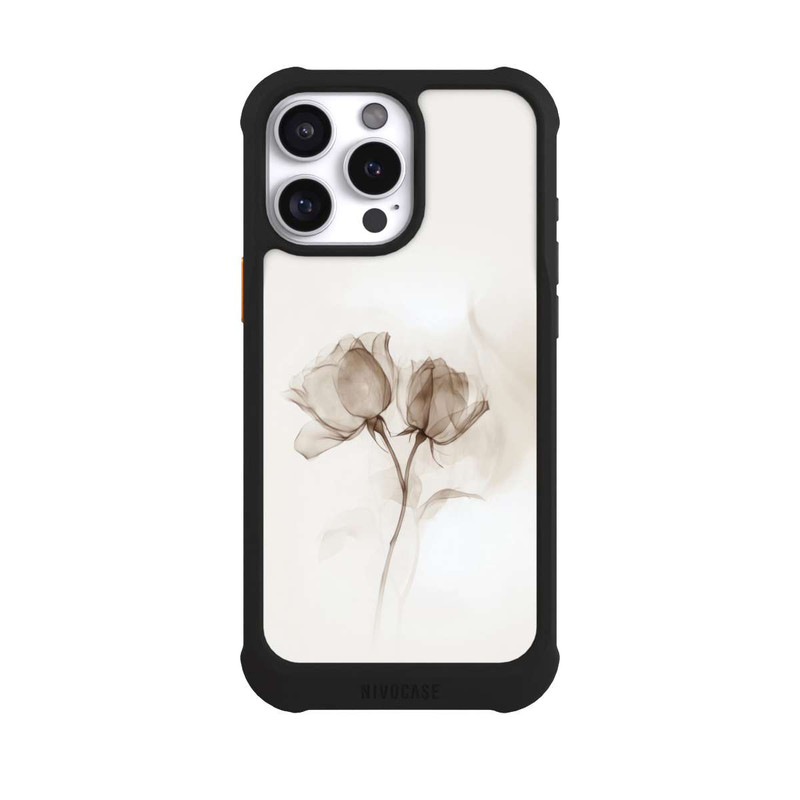 iPhone 16 Pro Max NIVOmax Braune Rose Blume Nebel