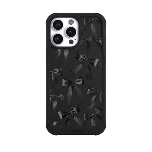 Apple iPhone 16 Pro Max NIVOmax Schwarze Satinschleifen