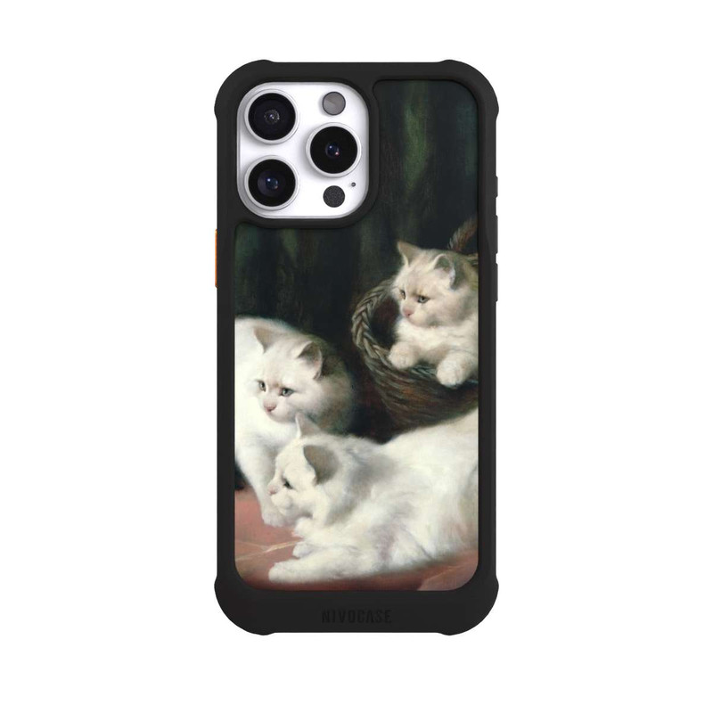 iPhone 16 Pro Max NIVOmax Three White Angora Kittens