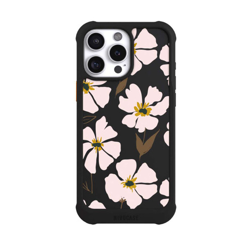 Apple iPhone 16 Pro Max NIVOmax Simple Pastell Flowers Rose Transparent