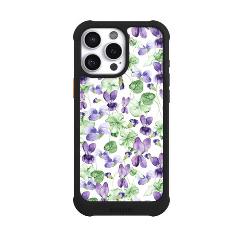 Apple iPhone 16 Pro Max NIVOmax Purple Wildflowers Pattern Watercolor