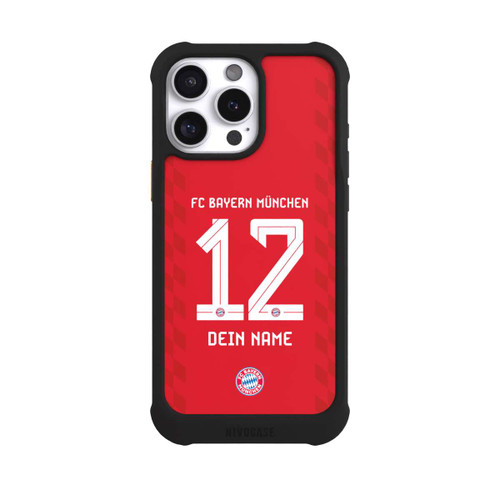Apple iPhone 16 Pro Max NIVOmax FC Bayern München Trikot Personalisierbar 25-26