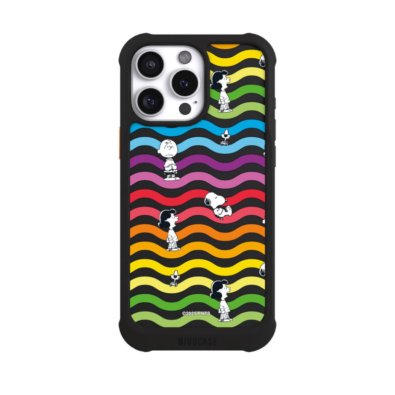 iPhone 16 Pro Max NIVOmax Snoopy Pattern Rainbow Transparent